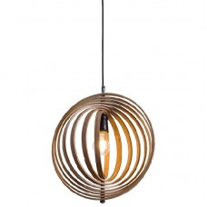 Φωτιστικό Κρεμαστό Μονόφωτο Φ34cm E27 230V Ξύλινο 955WOODY/R 